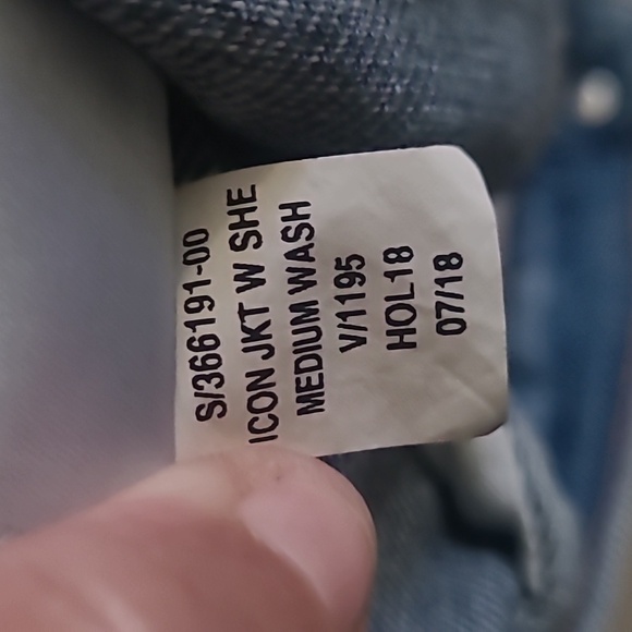 Gap Icon Denim Sherpa Jacket, Medium Wash, Sz M - Picture 5 of 6